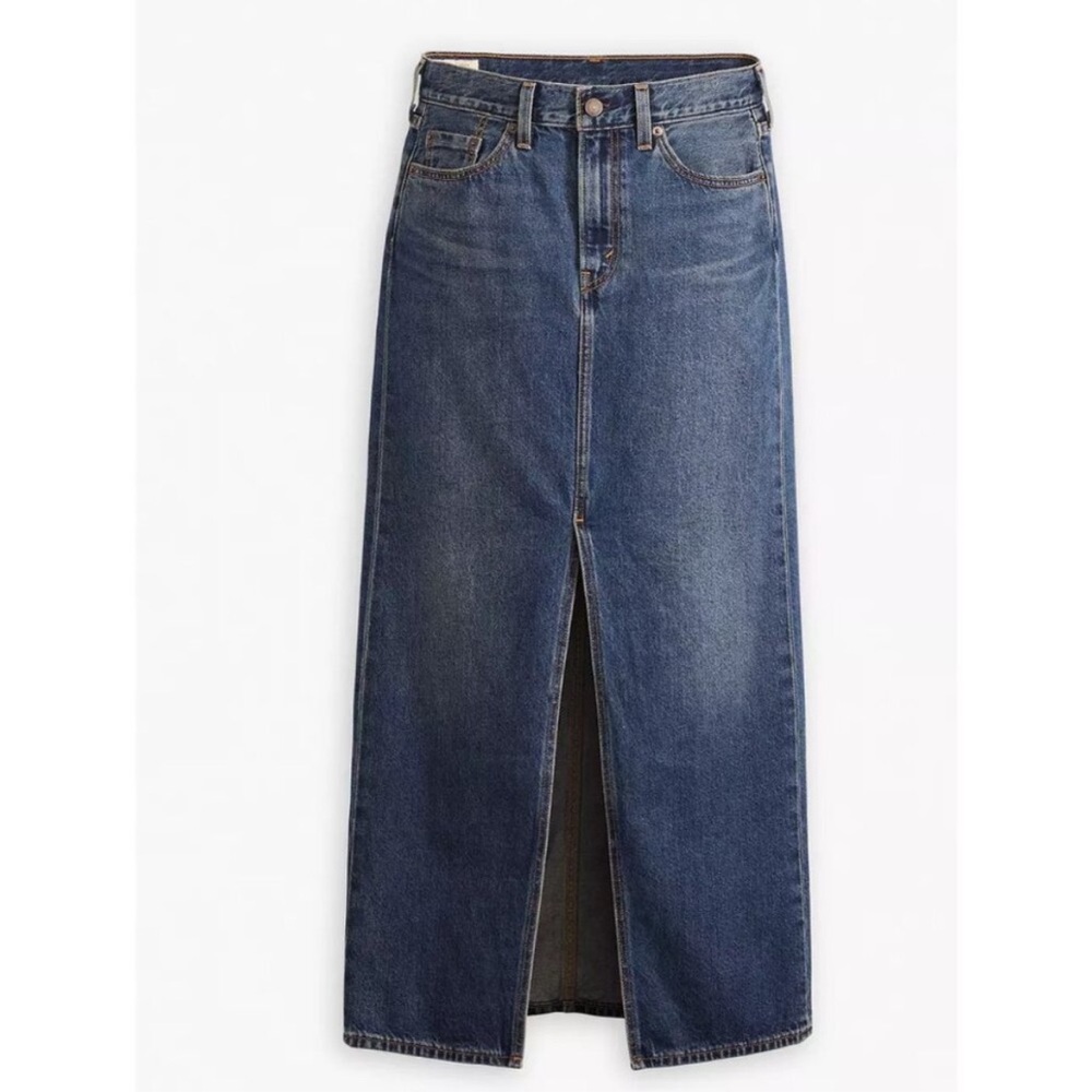 New Levi’s Premium Column Ankle Denim Jean Fashion Skirt